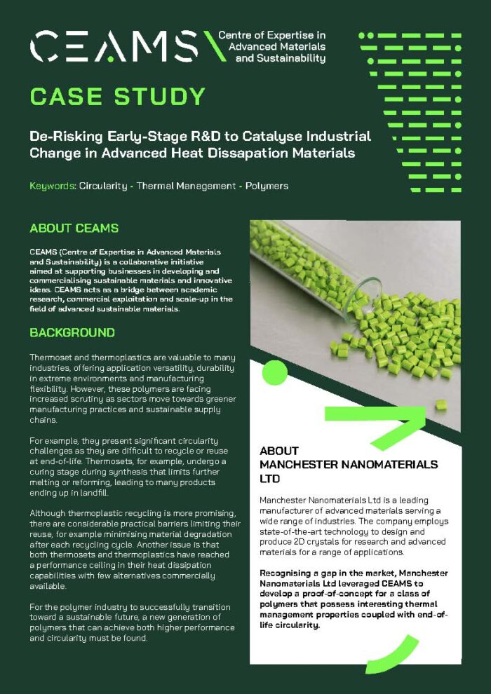 CEAMS x Manchester Nanomaterials Ltd Case Study